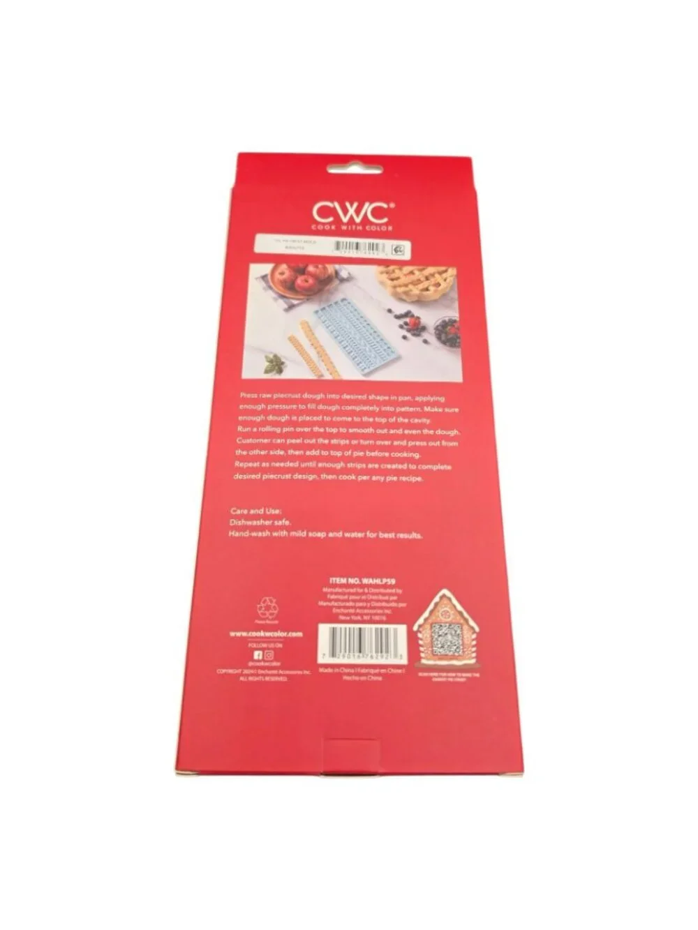 CWC Cook With Color Pie Crust Mold 10.5
